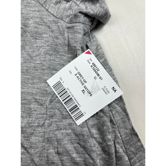 Nel + Lo Women XL Gray Run Crop Activewear Short Sleeve T Shirt Gym Tee Top - Picture 6 of 7